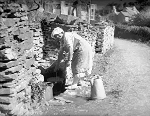 Historical England Images Prints: Devon Well 1930S
