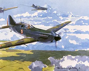 German Occupation France Prints: Dewoitine D-520