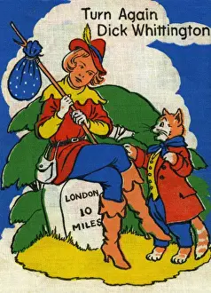 Traditional Nursery Rhyme Illustrations Prints: Dick Whittington