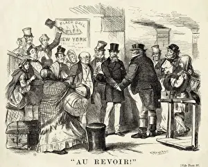 Charles Dickens Prints: Charles Dickens Print 1867 Au Revoir