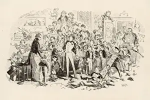 David Copperfield Print: Steerforth and Mr Mell