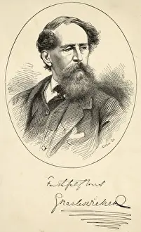 Charles Dickens Portrait Prints: Dickens Cp&g