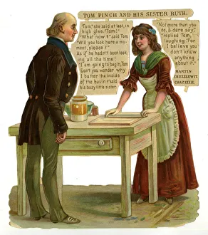 Dickens scrap - Tom Pinch and Ruth in Martin Chuzzlewit Dickens scrap - Tom Pinch and Ruth in Martin Chuzzlewit