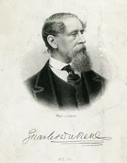 Charles Dickens Portrait Prints: Dickens Weger Eng