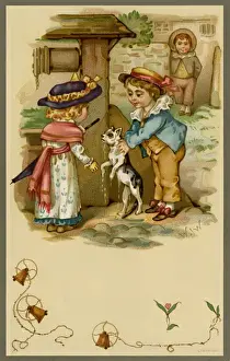 Vintage Nursery Rhyme Illustrations Prints: Ding dong bell