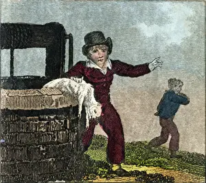 Ding Dong Bell Print: Traditional Nursery Rhyme Scene