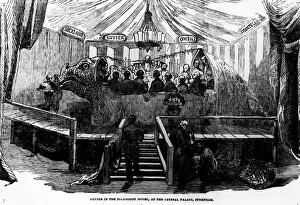 Dinner in the Iguanodon Model Print 1853