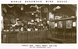 Historic Pubs In London Prints: Dirty Dicks Bar in London