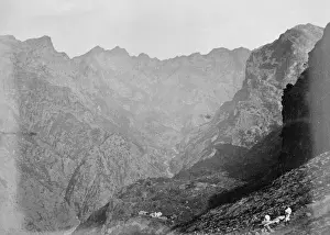 Portugal Mountain Landscape Prints: Distant view down gorge, c. 1870