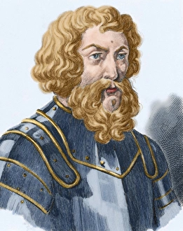 Dmitry Donskoy (1350-1389). Colored engraving Dmitry Donskoy (1350-1389). Colored engraving