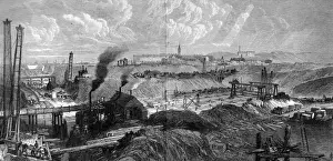 Chatham Dockyard History Prints: Dock being constructed at Chatham