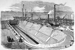 Chatham Dockyard History Prints: Dock no. 2 at Chatham