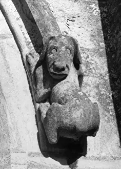 Medieval English Architecture Prints: Dog Gargoyle