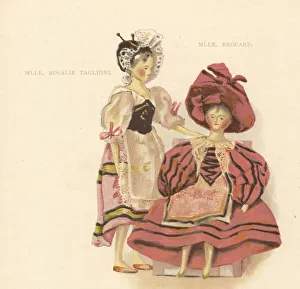 Dolls of ballet dancers Rosalie Taglioni and Caroline Dolls of ballet dancers Rosalie Taglioni and Caroline
