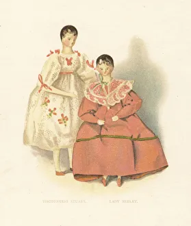 Dolls of courtiers Viscountess Stuart and Lady Sedley Dolls of courtiers Viscountess Stuart and Lady Sedley
