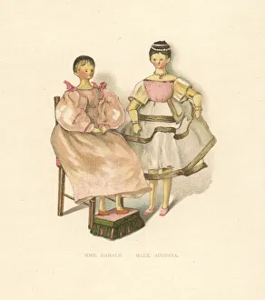 Dolls representing Eugenie Dahaly and ballerina Dolls representing Eugenie Dahaly and ballerina