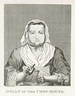 Prints of Wily owner of the chop house in Queen s-head-passage, London, Dollys fame was such that she is remembered in print. Here she pours herself a medicinal drop of something Royalty Prints: A Print of Dolly at the Chop House