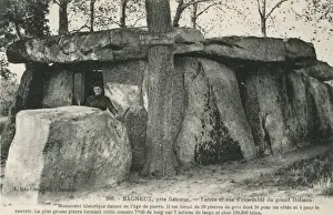 Dolmen of Bagneux Print: A Neolithic Megalith Structure