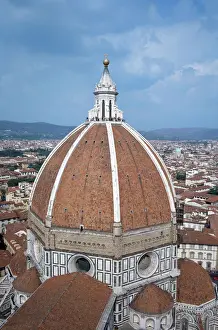 15th Century Print of Florence Cathedral Dome, Italy