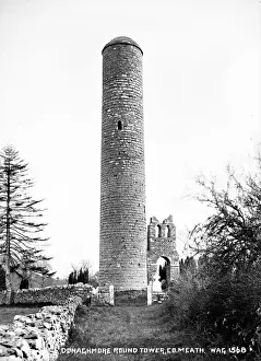 Ireland Prints: Donaghmore Round Tower Print, Co. Meath, circa early 1900s