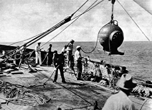 Dr. Beebe's Bathysphere Descent, August 1934 Print