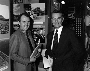 Dr David Owen MP and Andrew Besley at exhibition, Cornwall Dr David Owen MP and Andrew Besley at exhibition, Cornwall