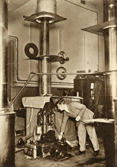 Dr J D Cockcroft at work in Cavendish Laboratory Dr J D Cockcroft at work in Cavendish Laboratory
