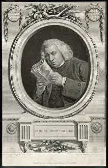 British Literary History Prints: Dr Johnson / Reading / Oval