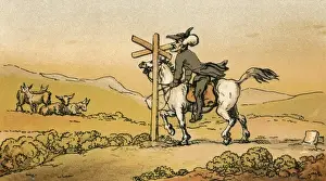 Country Landscape Art Prints: Dr Syntax losing his way