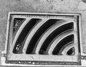 19th-Century Print of Drainage Grid in Needham, Stockport