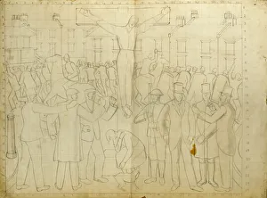 Drawing, An Allegory of Social Strife, by Archibald Ziegler Drawing, An Allegory of Social Strife, by Archibald Ziegler