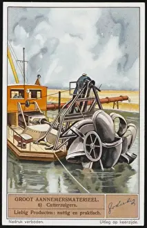 Maritime Transportation Prints: Dredging a Canal