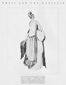 Dress and the Danseuse - a beautiful model sketched by G. Pe Dress and the Danseuse - a beautiful model sketched by G. Pe