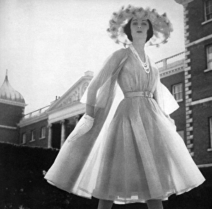 Dress and matching coat by Norman Hartnell Dress and matching coat by Norman Hartnell
