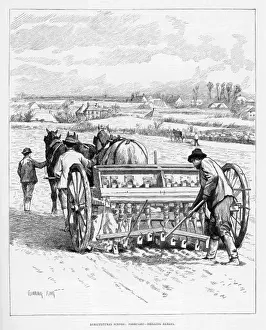 Farming Techniques Prints: Drilling Barley