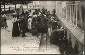 Catholic Pilgrimage Site Prints: Drinking the Water