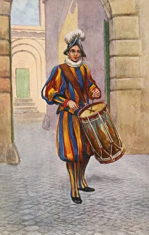 Drummer of the Swiss Guard - Vatican City, Rome, Italy Drummer of the Swiss Guard - Vatican City, Rome, Italy