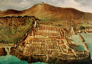 Dubrovnik. Map of the city before the earthquake of 1667 Dubrovnik. Map of the city before the earthquake of 1667