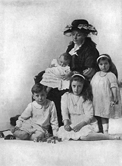 The Duchess of Norfolk and her children The Duchess of Norfolk and her children