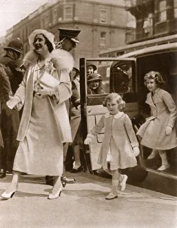Duchess of York arriving with her daughters - Olympia Duchess of York arriving with her daughters - Olympia