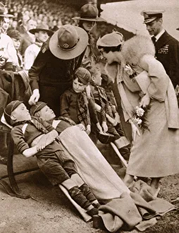 Duchess of York talking to Crippled Cubs - Edinburgh Duchess of York talking to Crippled Cubs - Edinburgh
