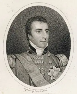 Prints of DUKE OF WELLINGTON British General and Statesman Known as the Iron Duke Arthur Wellesley Prints: Duke of Wellington Print, 1808 Engraving