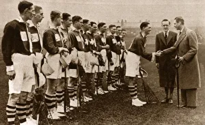 Duke of York shakes hands with Lacrosse teams - Manchester Duke of York shakes hands with Lacrosse teams - Manchester