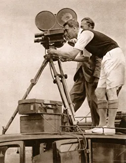 Duke of York tries his hand as a cameraman - Southwold Camp Duke of York tries his hand as a cameraman - Southwold Camp