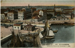 Dunkirk, France - aerial view of the harbour and docks Dunkirk, France - aerial view of the harbour and docks