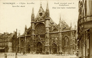 Dunkirk, France - Saint Eloi Church facade Dunkirk, France - Saint Eloi Church facade
