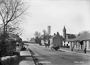 County Londonderry Prints: Dunmurry Print: Early 20th Century Street Scene