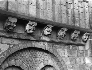 Durham Cathedral Corbels Print - 12th Century Chapter House Carvings