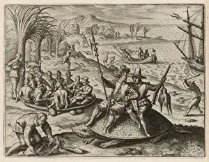 Cercopithecidae Prints: Dutch Explorers in Mauritius Print