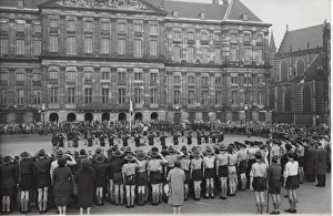 Dutch scouts on St Georges Day, Amsterdam, Netherlands Dutch scouts on St Georges Day, Amsterdam, Netherlands